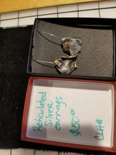 Load image into Gallery viewer, Reticulated silver earrings

